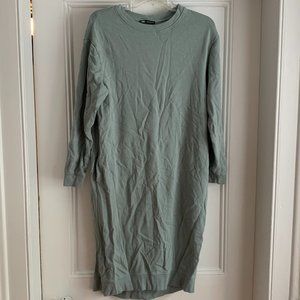 green/blue zara sweatshirt dress size small